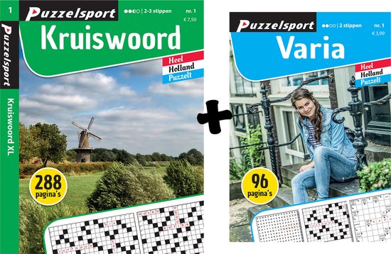 Puzzelsport - Puzzelboekenpakket - Kruiswoord 2-3* 288p +  Varia 2* 96p