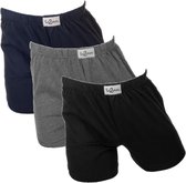 Fun2wear/Funderwear heren boxershorts wijd | MAAT L | 3-pack | Uni zwart/antraciet/marine