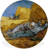 WallCircle - Wandcirkel ⌀ 30 - The Siesta - Schilderij van Vincent van Gogh - Ronde schilderijen woonkamer - Wandbord rond - Muurdecoratie cirkel - Kamer decoratie binnen - Wanddecoratie muurcirkel - Woonaccessoires