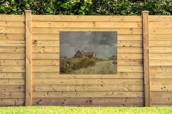 Affiche jardin - Toile jardin - Affiches jardin extérieur - Chalet dans les dunes - Peinture de Jean-Charles Cazin - Posters de jardin cm - Jardin