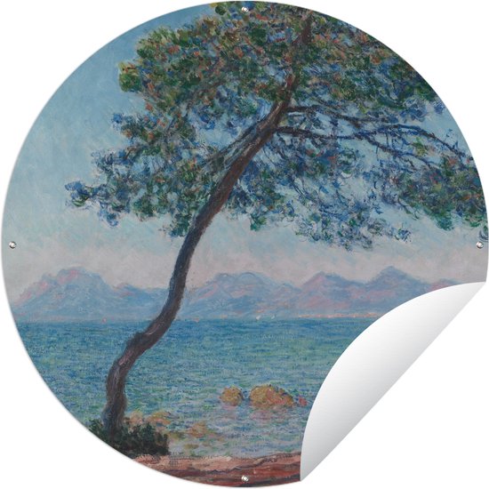 Tuincirkel The Esterel mountains - Schilderij van Claude Monet - 90x90 cm - Ronde Tuinposter - Buiten