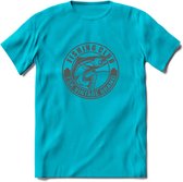 Fishing - Vissen T-Shirt | Grappig Verjaardag Vis Hobby Cadeau Shirt | Dames - Heren - Unisex | Tshirt Hengelsport Kleding Kado - Blauw - XXL