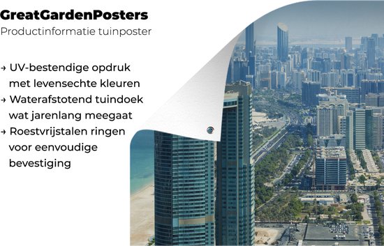 Posters de jardin à l'extérieur de la ligne d'horizon d'Abu Dhabi - 90x60 cm - Toile de jardin