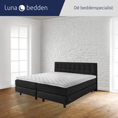 Luna Bedden - Boxspring Bella - 160x210 Compleet Zwart Geknoopt Bed