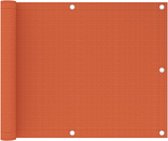 vidaXL Balkonscherm 75x300 cm HDPE oranje