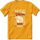 Val Me Niet Lastig Tijdens Het Vissen T-Shirt | Rood | Grappig Verjaardag Vis Hobby Cadeau Shirt | Dames - Heren - Unisex | Tshirt Hengelsport Kleding Kado - Geel - XL