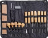 Houtbewerking set 16 delig - Houtbewerking - Houtsnijmes - Houtsnijden gereedschap – Woodcarving knife – Gutsen set - Houtbeitelset