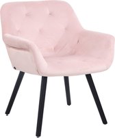 Bezoekers - Vergaderstoel Albertslund Velvet ZB, Roze