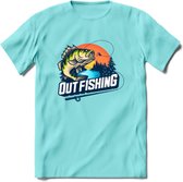 Fishing - Vissen T-Shirt | Beige | Grappig Verjaardag Vis Hobby Cadeau Shirt | Dames - Heren - Unisex | Tshirt Hengelsport Kleding Kado - Licht Blauw - L