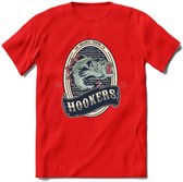 Vissen T-Shirt | Grappig Verjaardag Vis Hobby Cadeau Shirt | Dames - Heren - Unisex | Tshirt Hengelsport Kleding Kado - Rood - L