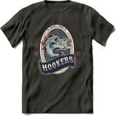 Vissen T-Shirt | Grappig Verjaardag Vis Hobby Cadeau Shirt | Dames - Heren - Unisex | Tshirt Hengelsport Kleding Kado - Donker Grijs - 3XL