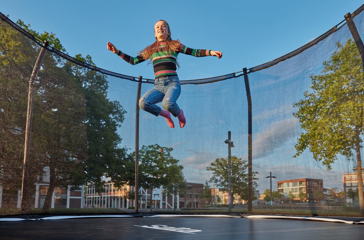 Salta Premium Black Edition - Trampoline met veiligheidsnet - ø 366 cm - Zwart — afbeelding 3