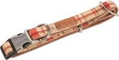 Zolux halsband voor hond  imao scott rood / beige 40-65x2,5 cm