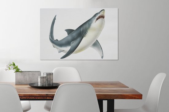 Illustration Peinture sur Toile - Requin - Wit - 60x40 cm - Décoration murale