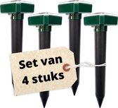 Aniway - Mollenverjager - Muizenverjager - 4 stuks| DEAL - | Mollenbestrijding - Werkt op zonne-energie - Diervriendelijk - Waterdicht - Strakke tuin/gazon/perceel