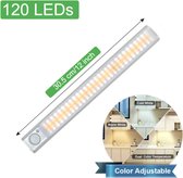 Led lamp met beweging sensor | Draadloze| USB Oplaadbare| Light Motion Sensor| 30CM | 120 led lights |Nacht Lamp| Warm White | Op Magneet strip| zaklamp