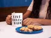 Live Love Bark Keramische Mok, Ontwerp Voor Hondenliefhebbers, Een Perfect Cadeau Voor Uw Dierbaren, Koffiemok Voor Hondenbezitters, D015-238W, 11oz,