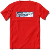 Vissen T-Shirt | Grappig Verjaardag Vis Hobby Cadeau Shirt | Dames - Heren - Unisex | Tshirt Hengelsport Kleding Kado - Rood - XL