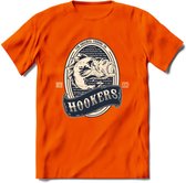 Vissen T-Shirt | Grappig Verjaardag Vis Hobby Cadeau Shirt | Dames - Heren - Unisex | Tshirt Hengelsport Kleding Kado - Oranje - S
