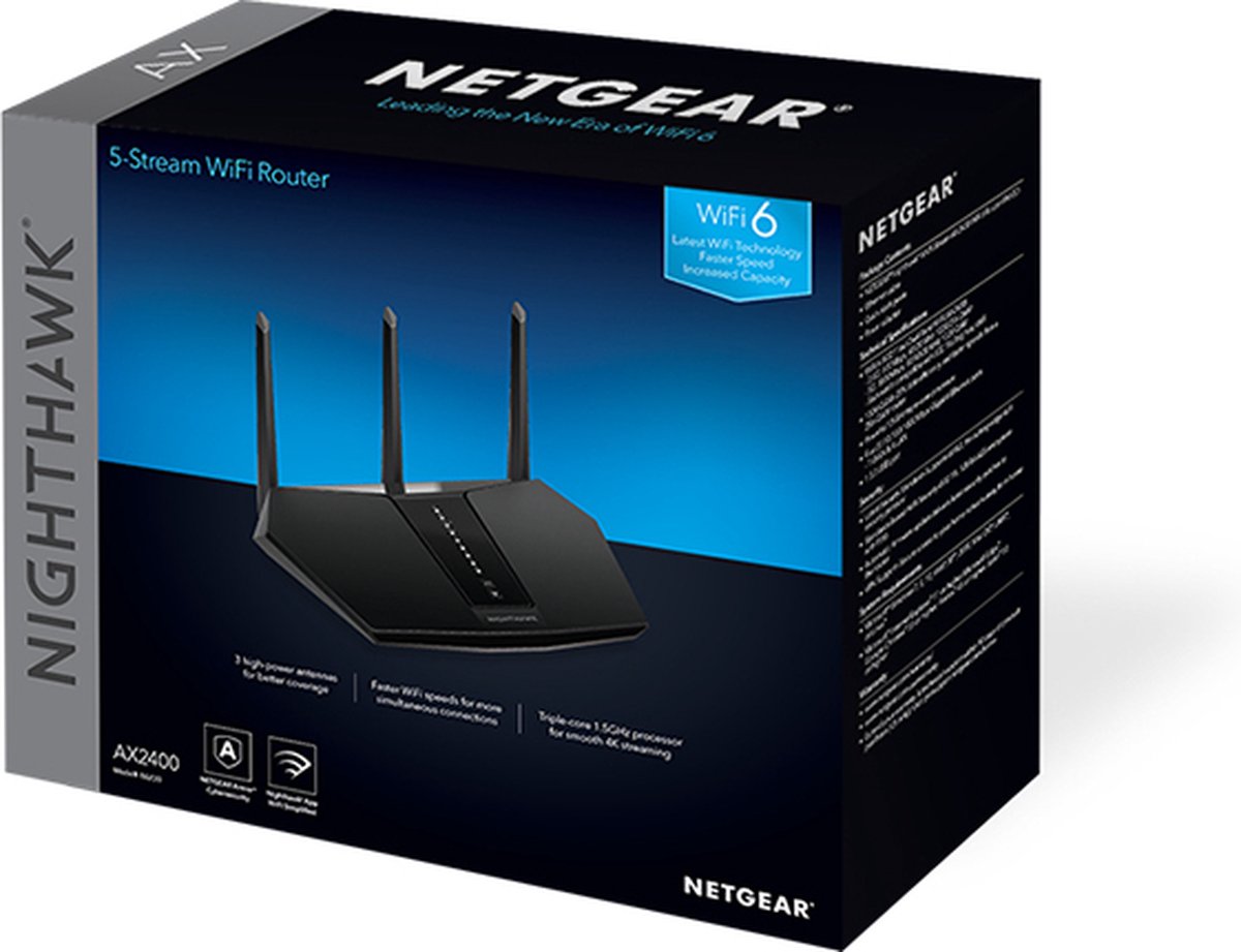 NETGEAR Nighthawk RAX30 - Router - WiFi Versterker - Dual-Band – foto 2