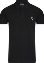 Ma.Strum Heren Pique Polo Zwart maat XL