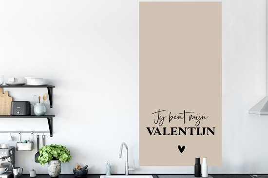 Stickers muraux - Citations - Tu es ma Valentine - Relation - Proverbes - 80x160 cm - Film adhésif