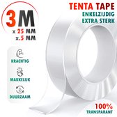 TENTA® Enkelzijdig Tape Extra Sterk - 3m x 25mm x 0,5mm