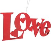 Valentijn- Foam tekst "love"/hanging red 30 cm