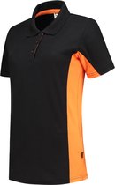 Tricorp Poloshirt Bicolor Dames 202003 Zwart-Oranje - Maat 5XL