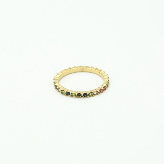 Ring Rainbow - Michelle Bijoux - Ring - Taille 17 - Or/ Multi