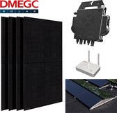 Pakket - 4 stuks DMEGC 370wp - APSystems DS3-L micro omvormers - Plat dak Oost/West Landscape / ECU-R (LAN en WiFi)