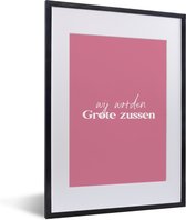 Cadre photo avec affiche - Grande sœur - Citations - Sœurs - Proverbes - Nous serons grandes sœurs - 30x40 cm - Cadre pour affiche