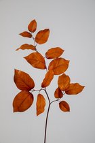 Kunstblad - herfstblad - topkwaliteit decoratie - 2 stuks - zijden blad - Oranje - 73 cm hoog