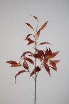 Kunsttak - Eucalyptus - topkwaliteit decoratie - 2 stuks - zijden tak - Rood - 114 cm hoog