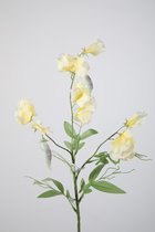 Kunstbloem - Lathyrus -  pronkerwten - topkwaliteit decoratie - 2 stuks - zijden bloem - Geel - 70 cm hoog