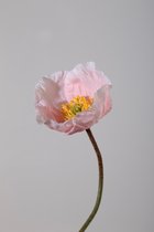 Kunstbloem - Klaproos - topkwaliteit decoratie - 2 stuks - zijden bloem - Roze - 68 cm hoog