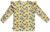 Frogs and Dogs - Ruffle Shirt Lemon Mini - Okergeel - Maat 98 - Meisjes