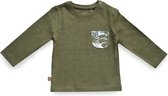 Frogs and Dogs - Shirt met zakje Khaki Mini - Khaki - Maat 92 - Jongens, Meisjes