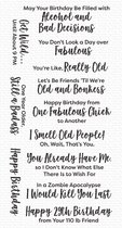 Sassy Pants Birthday Greetings 3 Clear Stamps (CS-582)