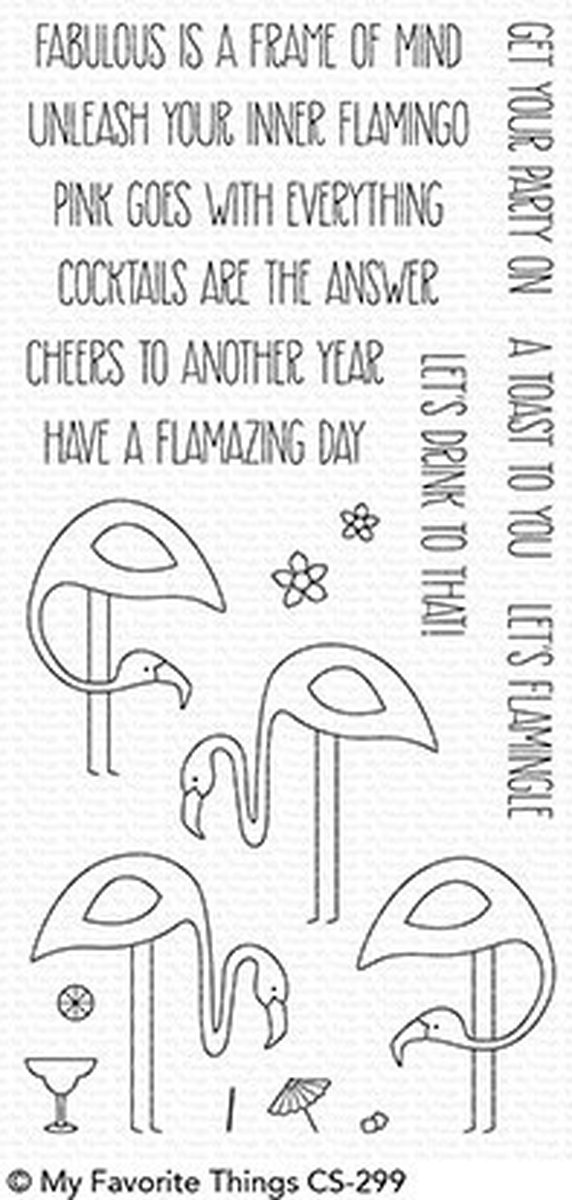 Let's Flamingle Clear Stamps (CS-299)