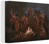 Canvas Schilderij Bacchus and Ariadne - schilderij van Sébastien Bourdon - 40x30 cm - Wanddecoratie