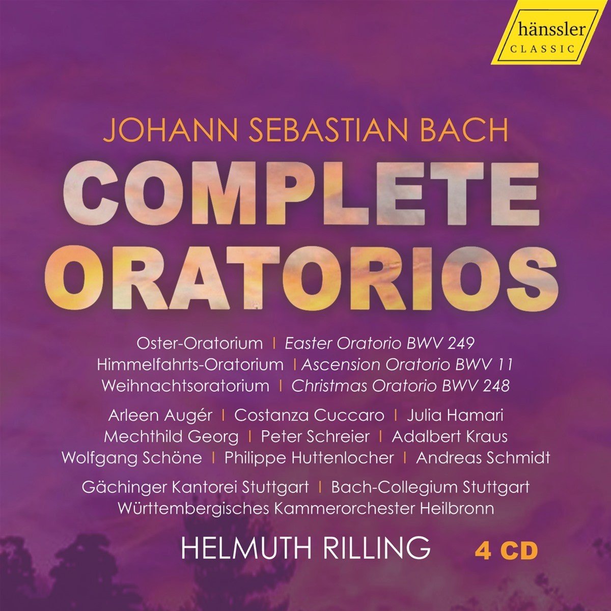 Gächinger Kantorei Stuttgart, Bach-Collegium Stuttgart, Helmuth Rilling - Bach Complete Oratorios (4 CD)