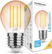 Modee Lighting - LED Filament lamp E27 - G45 - 4W vervangt 33W - 1800K zeer warm wit licht