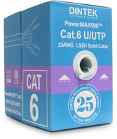 DINTEK - 305m kabel - CAT6 - U/UTP LSZH - Dca - blauw - 1101-04047