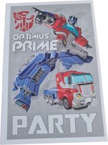 Uitnodiging Transformers - 5 stuks - Optimus Prime- Verjaardag - kinderfeestje- Party - Uitnodigen - Jongens - Meiden- Met enveloppen