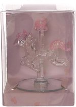 20 stuks roze kermis-hobbelpaartje van glas in doosje-uitdeelbedankje-doop-geboorte-babyshower
