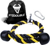 Tricep rope - 90cm - zwart/geel