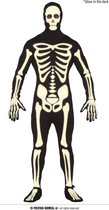 Guirca - Spook & Skelet Kostuum - Dansend In De Nacht Fluorescerend Skelet - Man - - Maat 52-54 - Halloween - Verkleedkleding