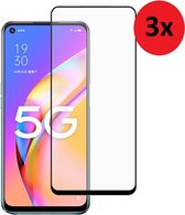 Full Screenprotector Oppo Reno 5 5G - Oppo Reno 5 5G Full Tempered Glass 3x