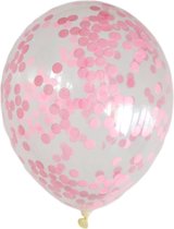 Roze Confetti Ballonnen (10 stuks / 46 CM)- PartyPro.nl